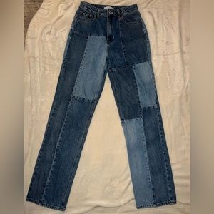 Pacsun 90’s boyfriend style patchwork jeans sz 27